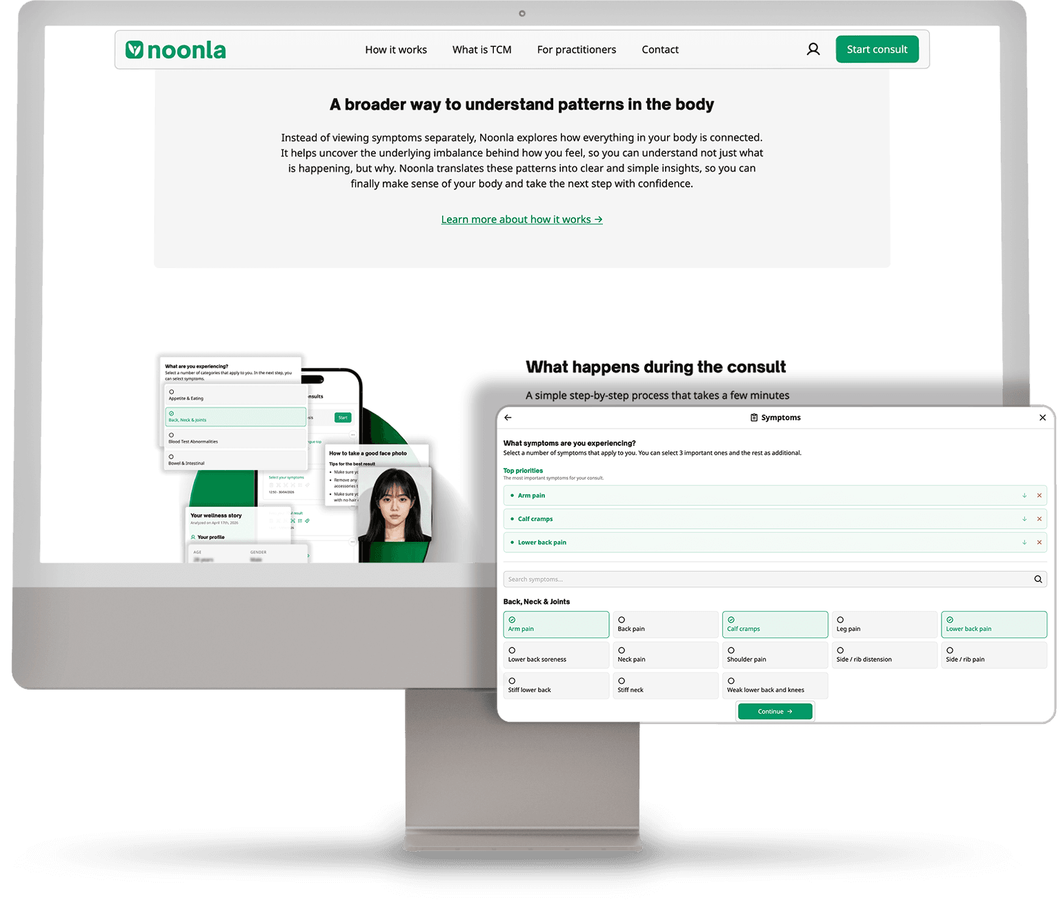 VitaTCM Noonla with overlay webshop mockup